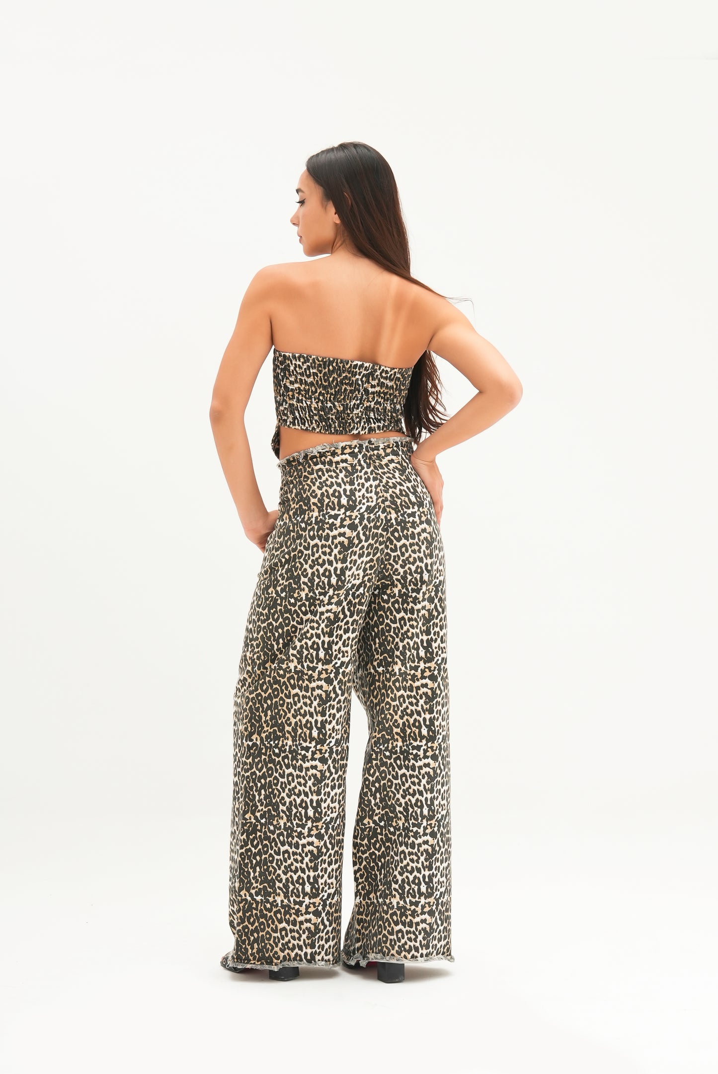 Stone Washed Leopard Top