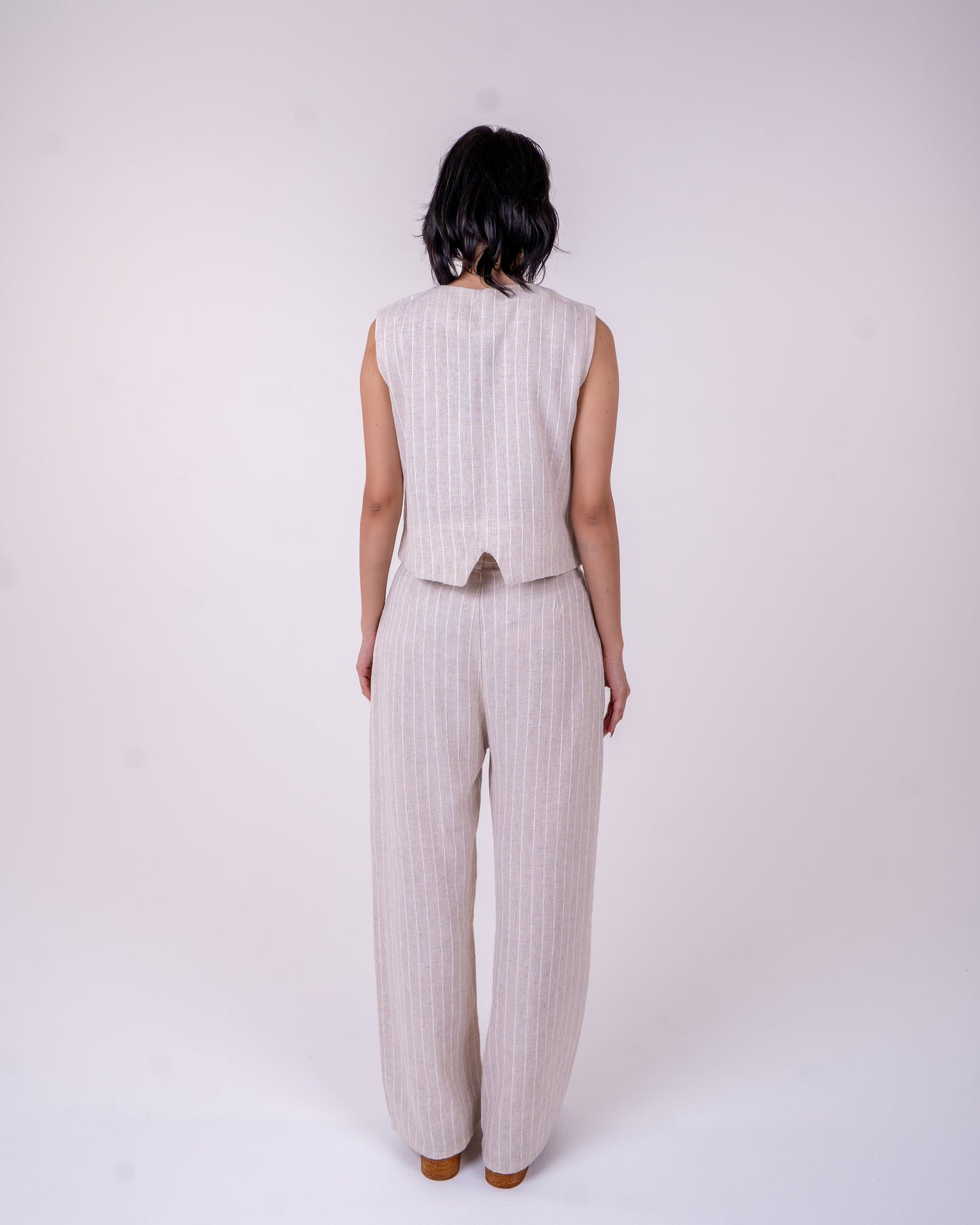 Striped Linen Set
