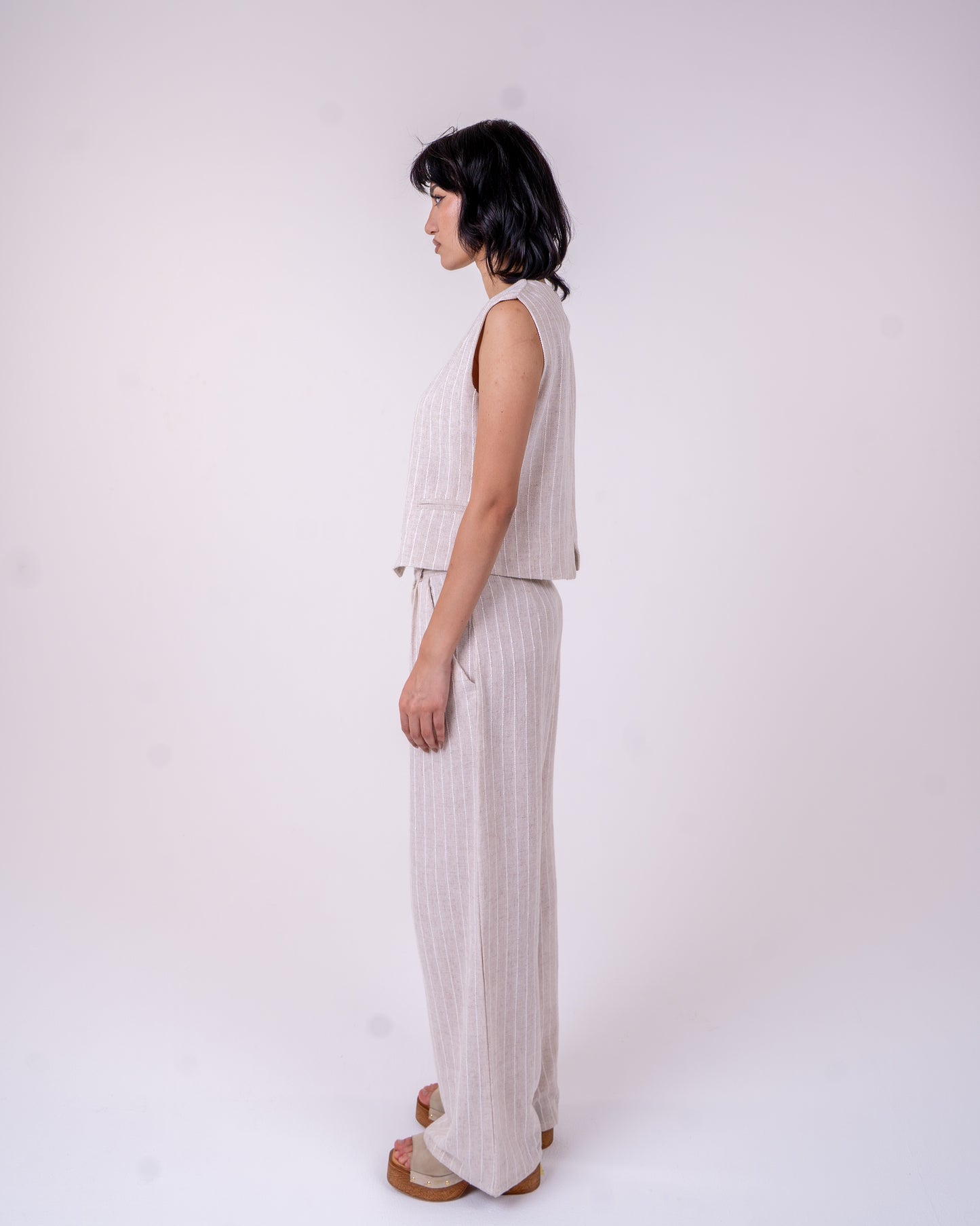 Striped Linen Set