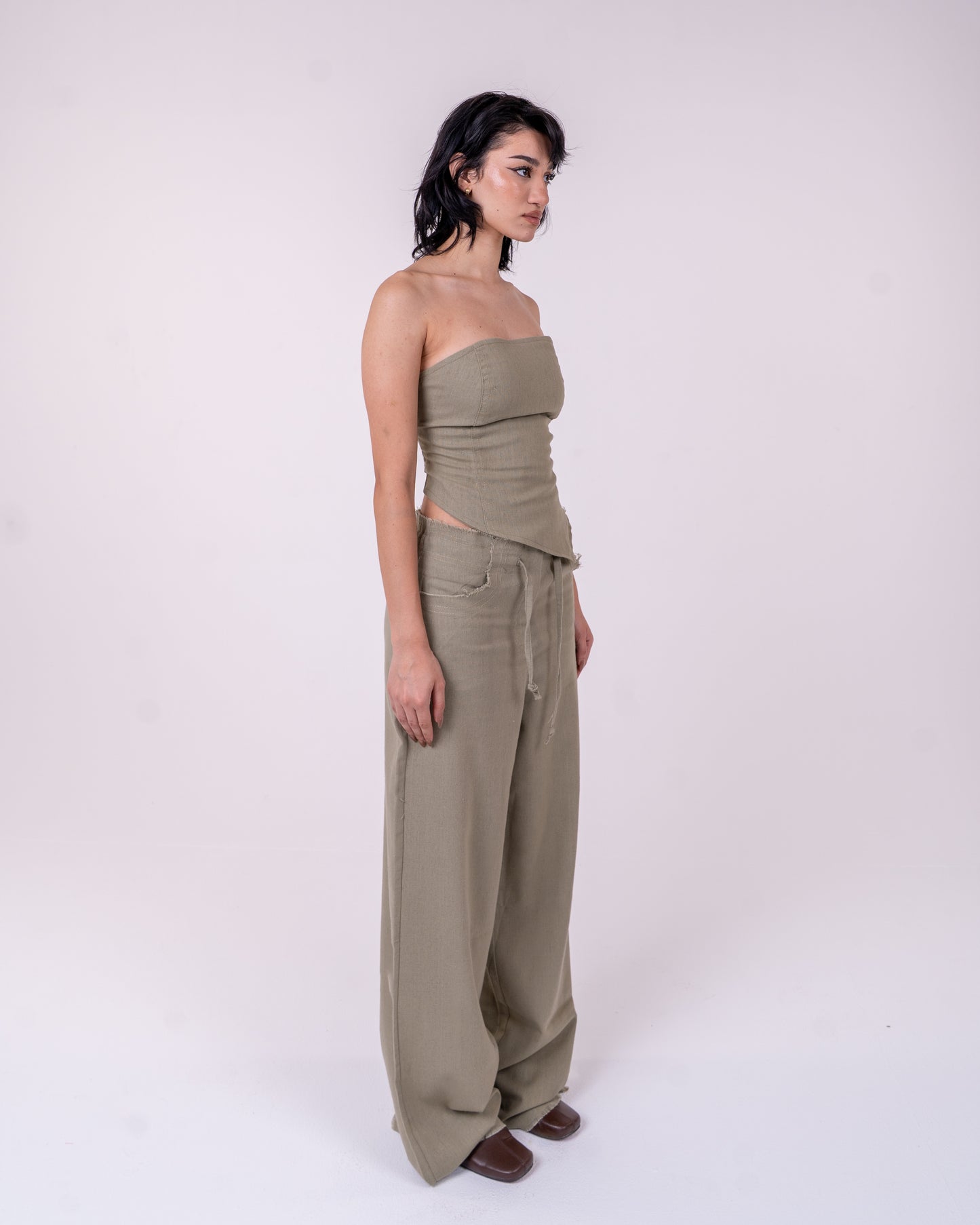 Linen Corset Top