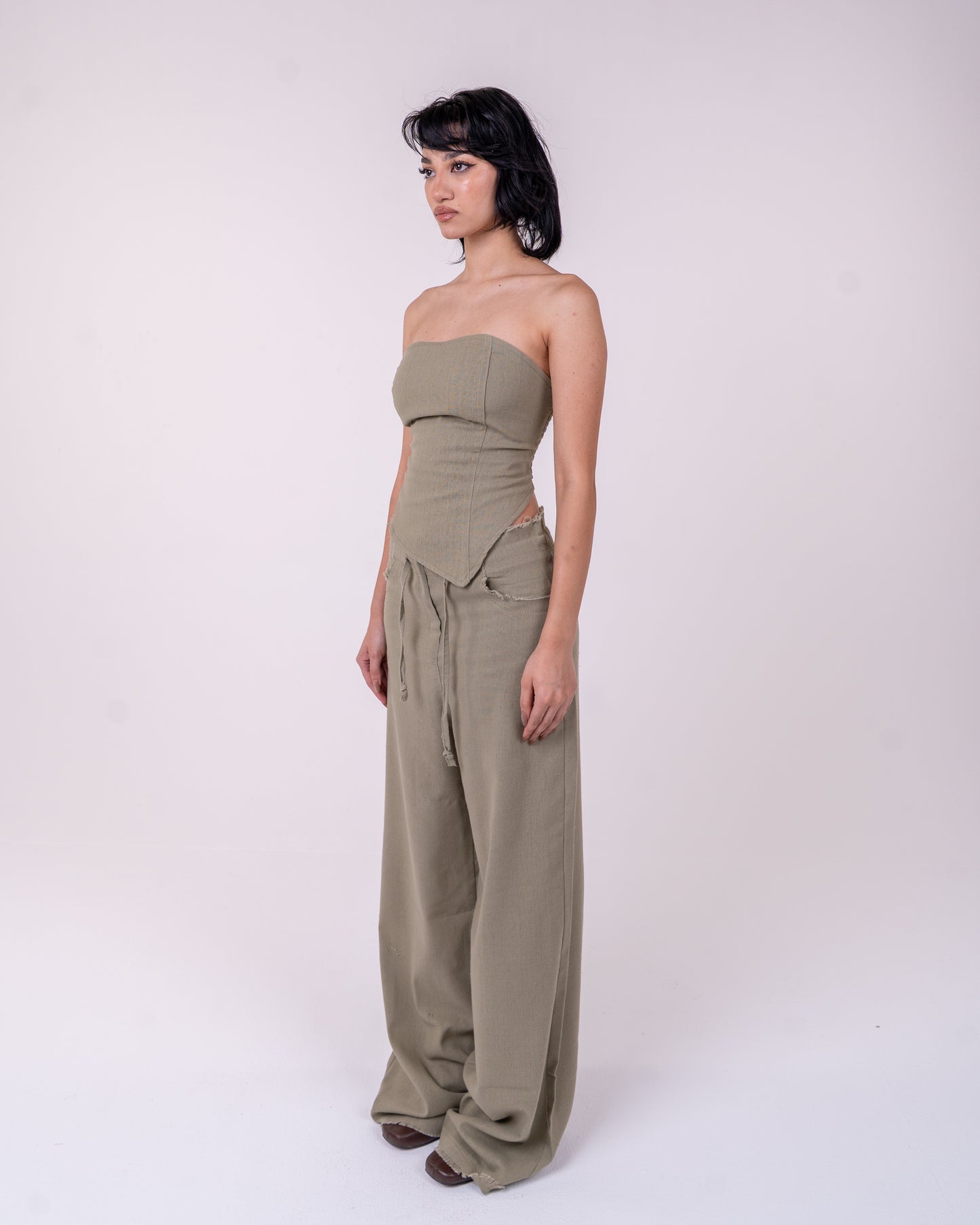 Linen Corset Top