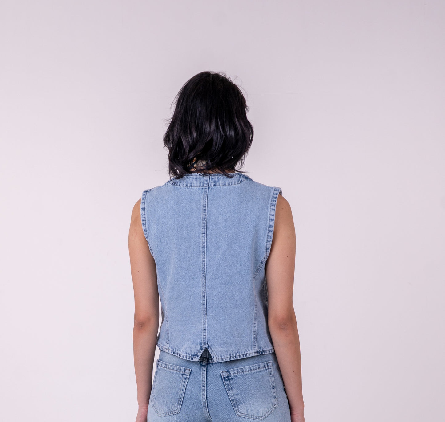 Light Blue Denim Vest