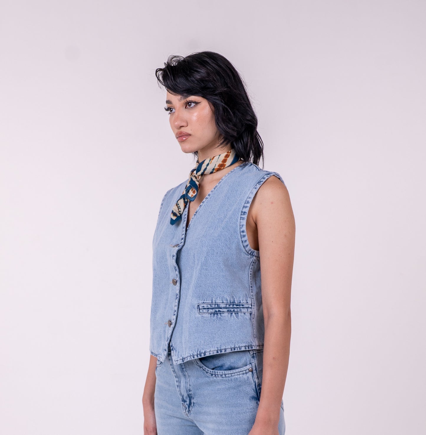 Light Blue Denim Vest