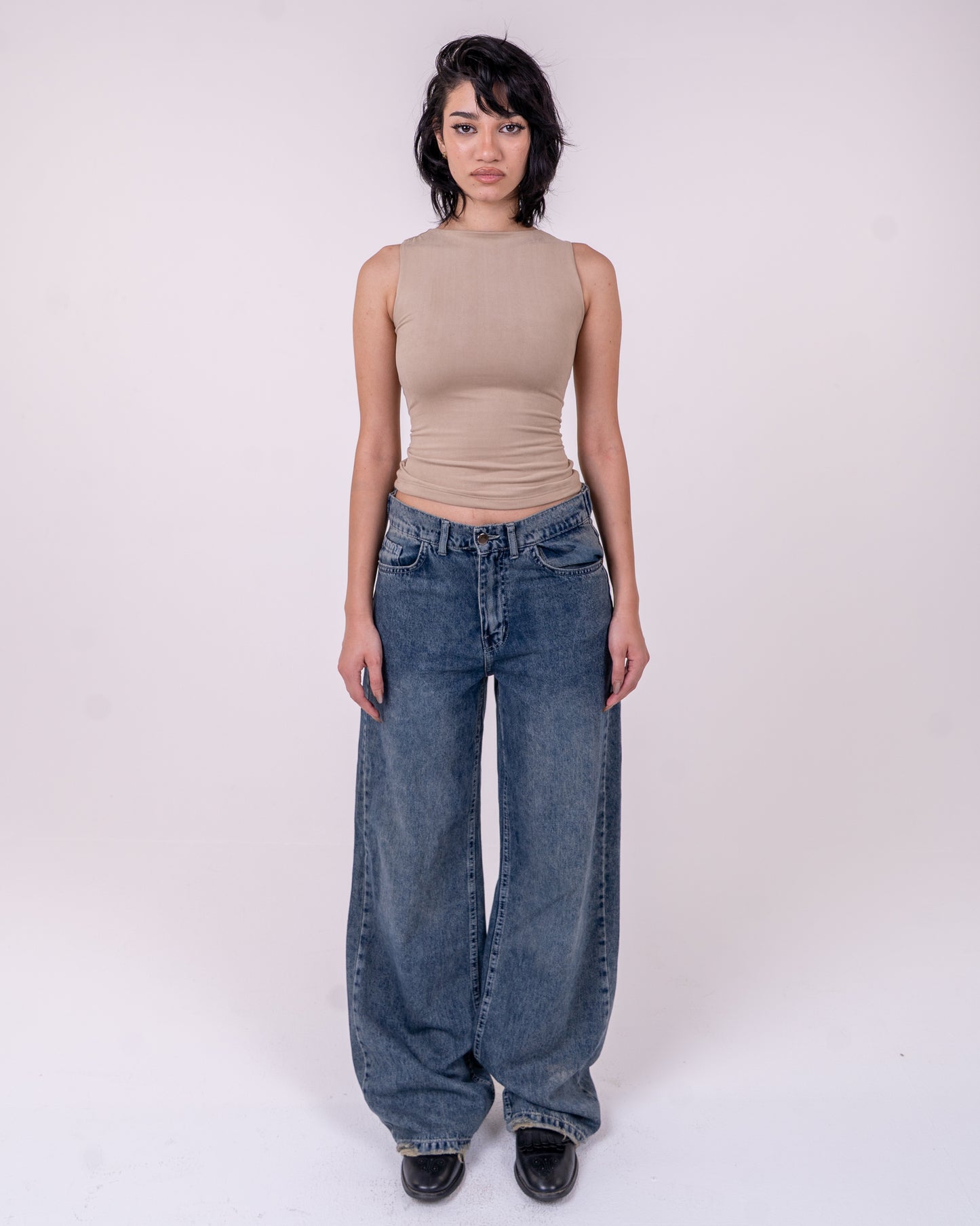Tinted Blue Oversized Denim pants