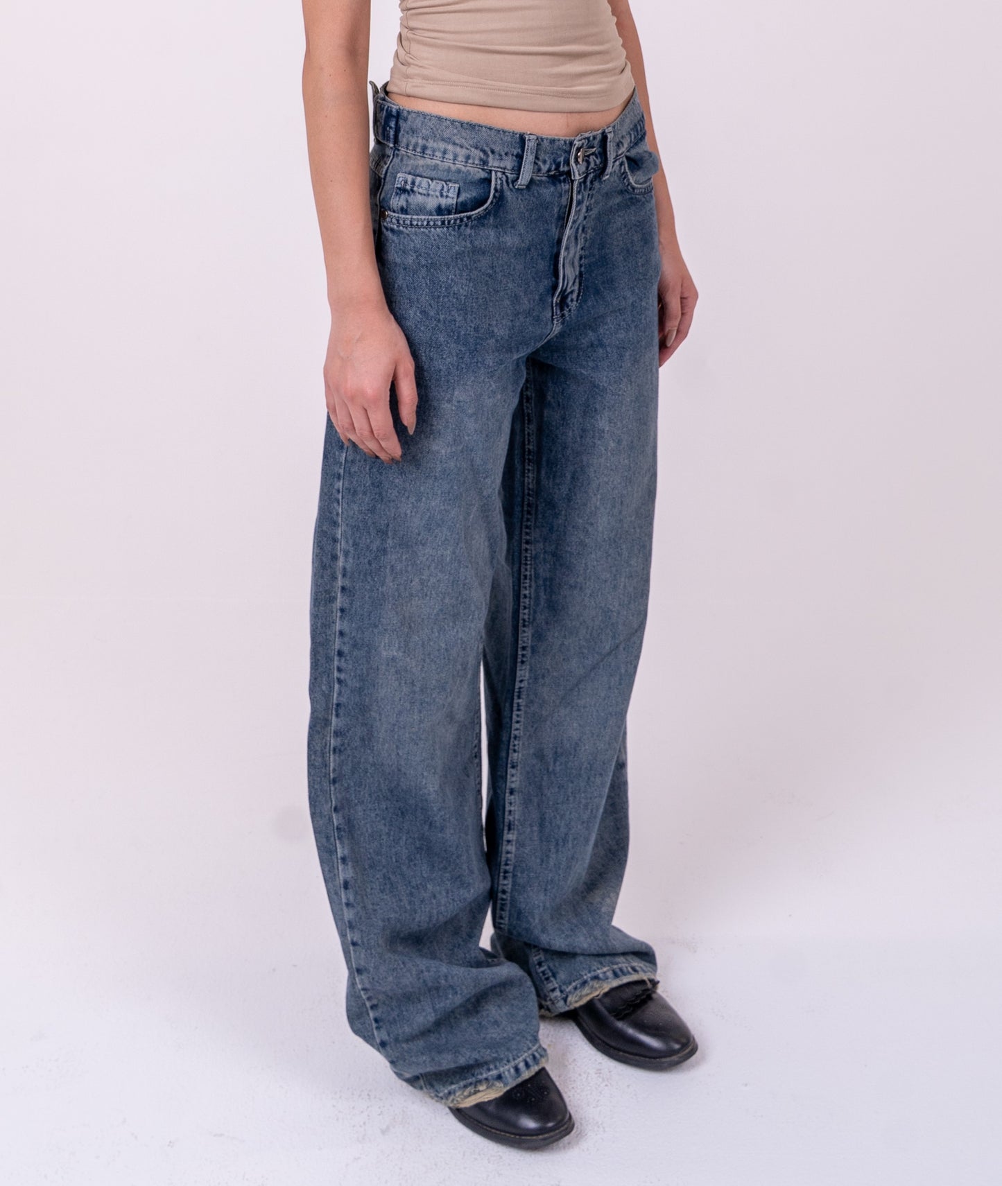 Tinted Blue Oversized Denim pants