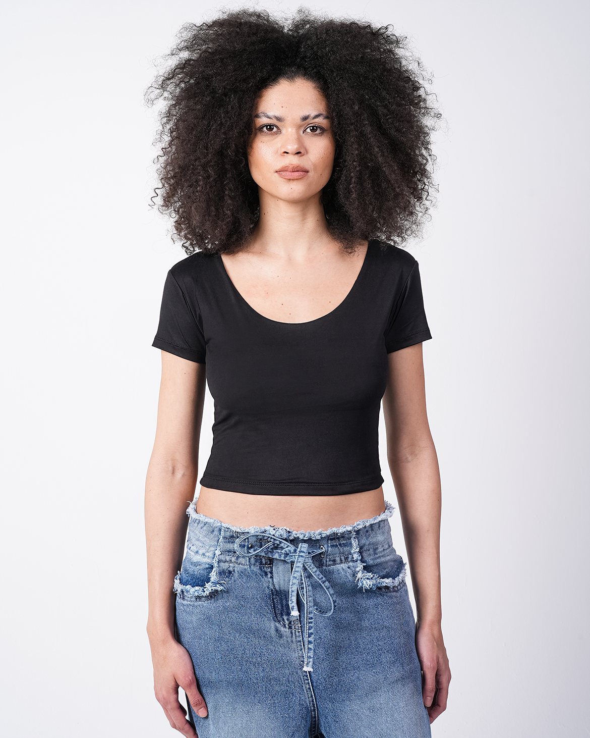 Round Short-Sleeve Top