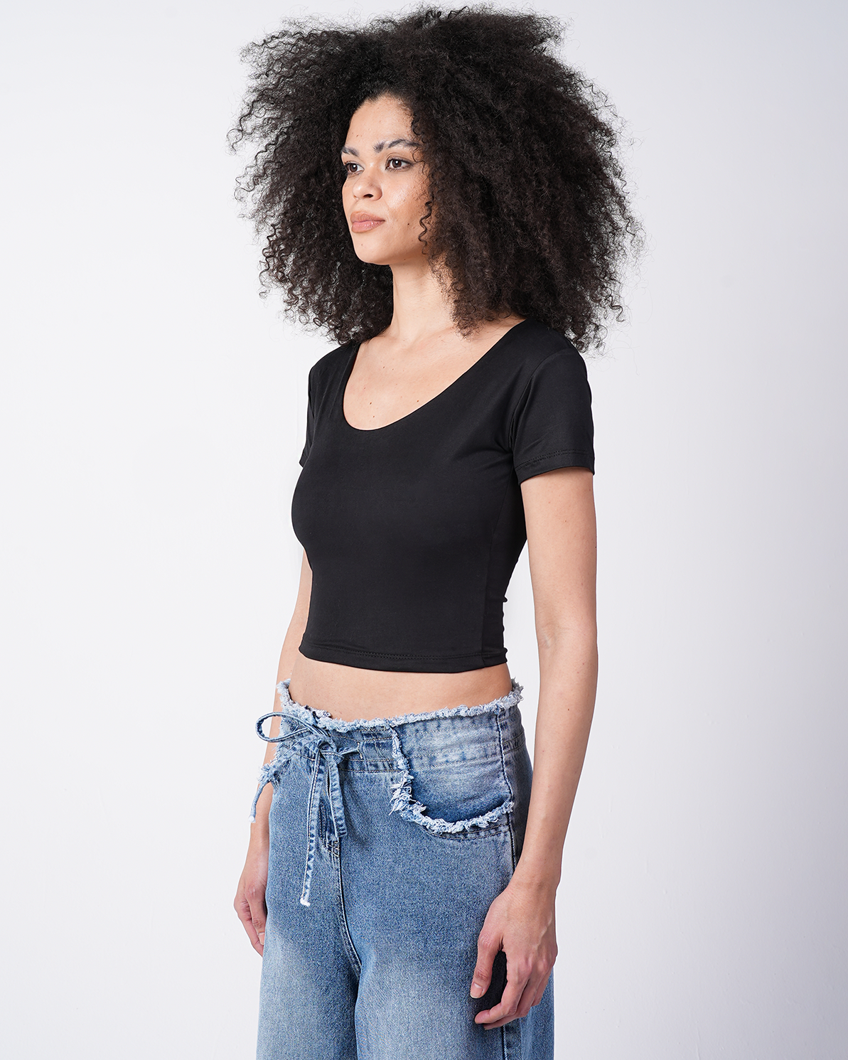Round Short-Sleeve Top