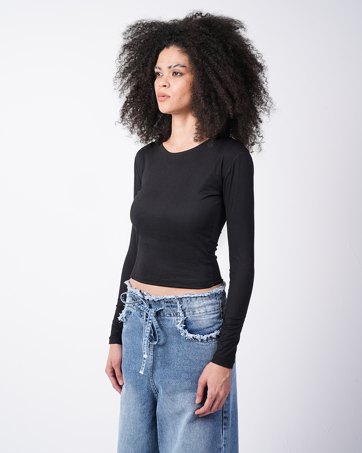 Round Long-Sleeve Top