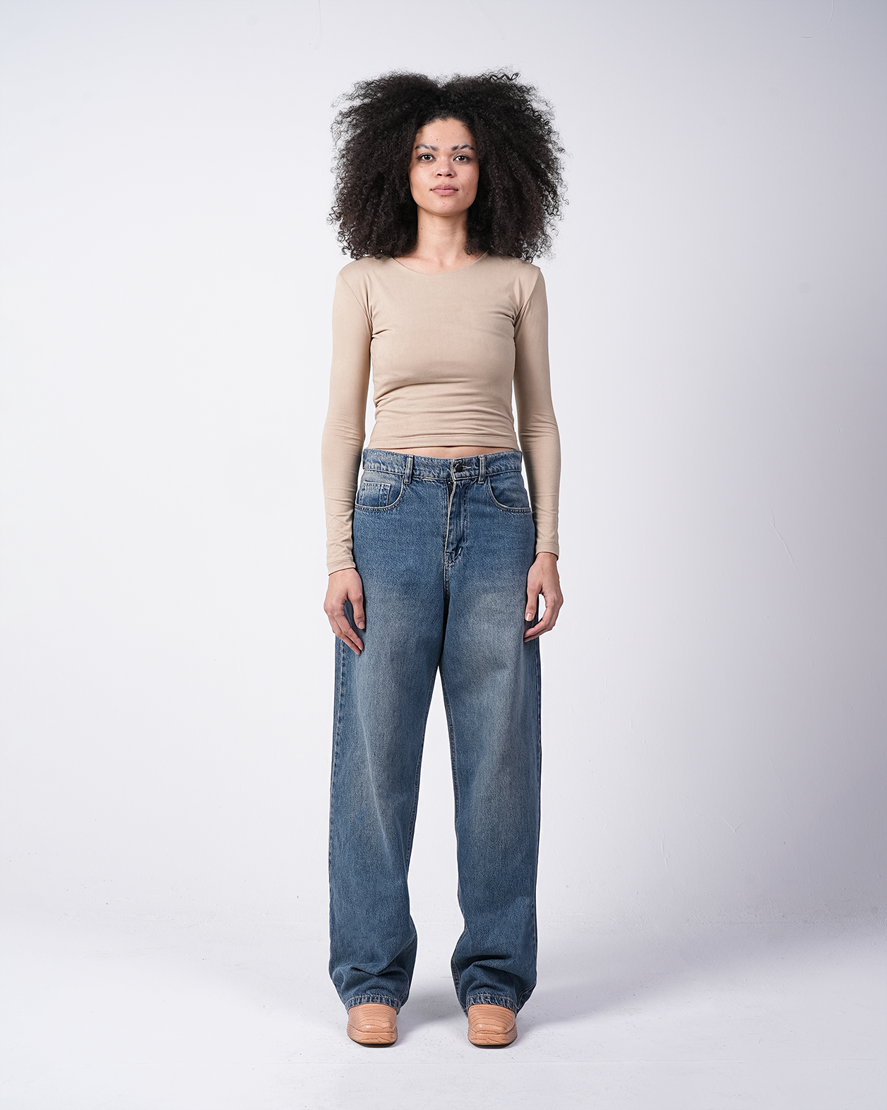 Vintage Baggy-Fit Denim Pants