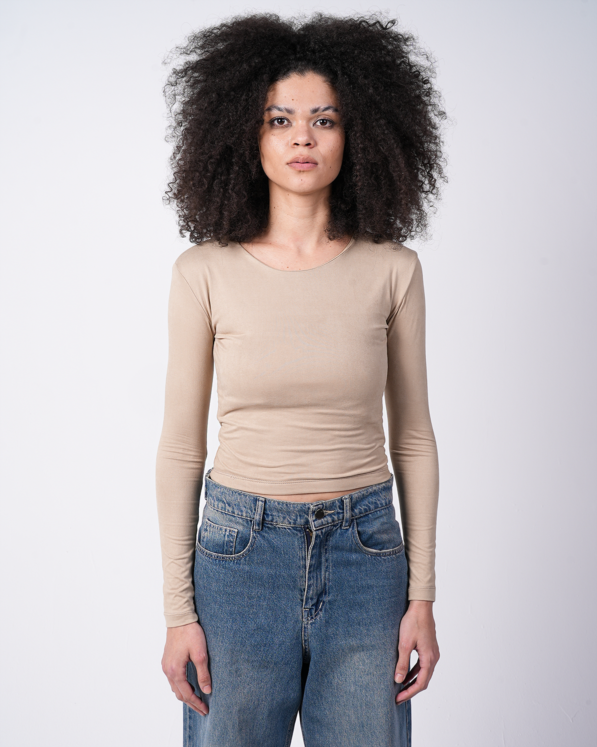 Round Long-Sleeve Top
