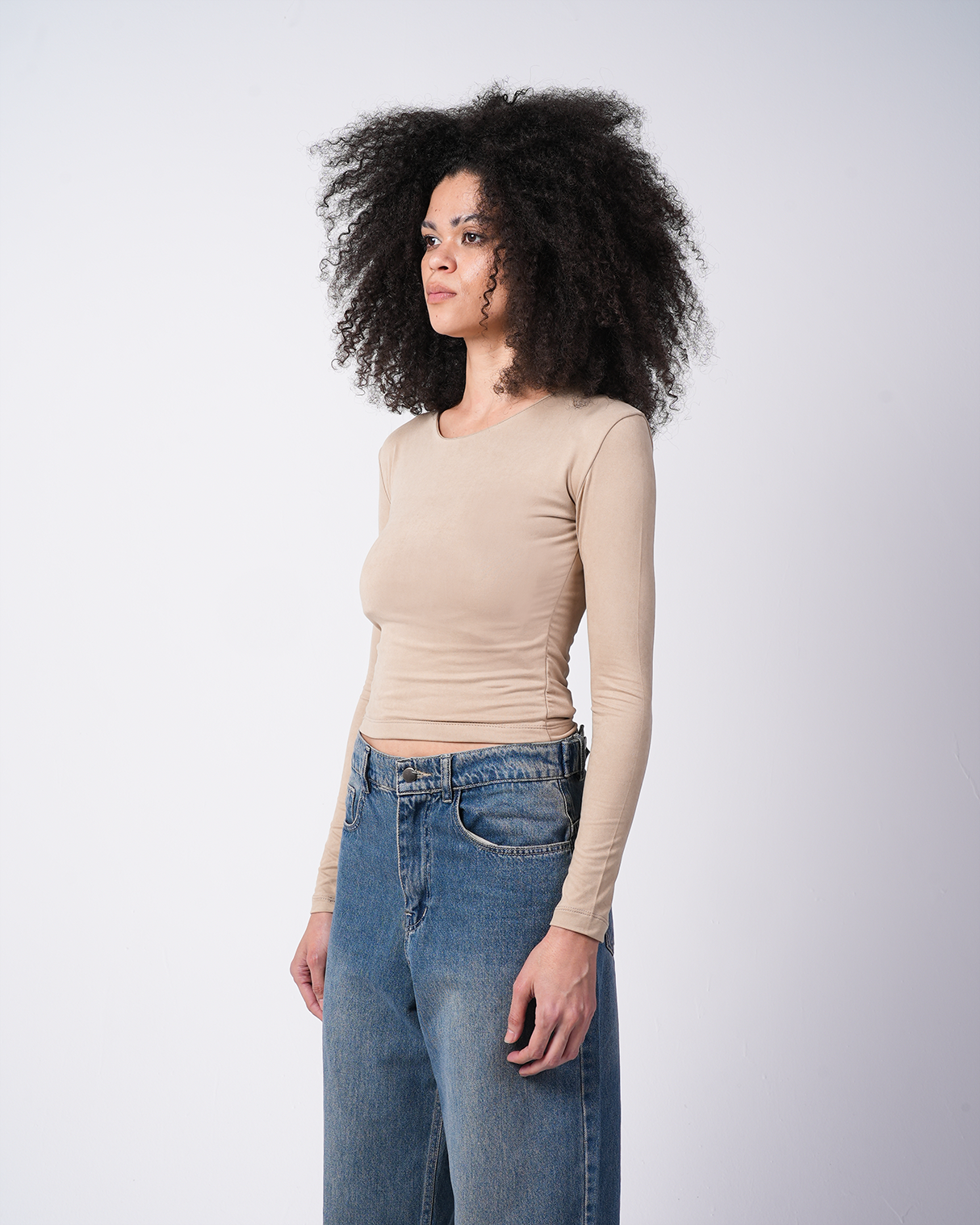 Round Long-Sleeve Top