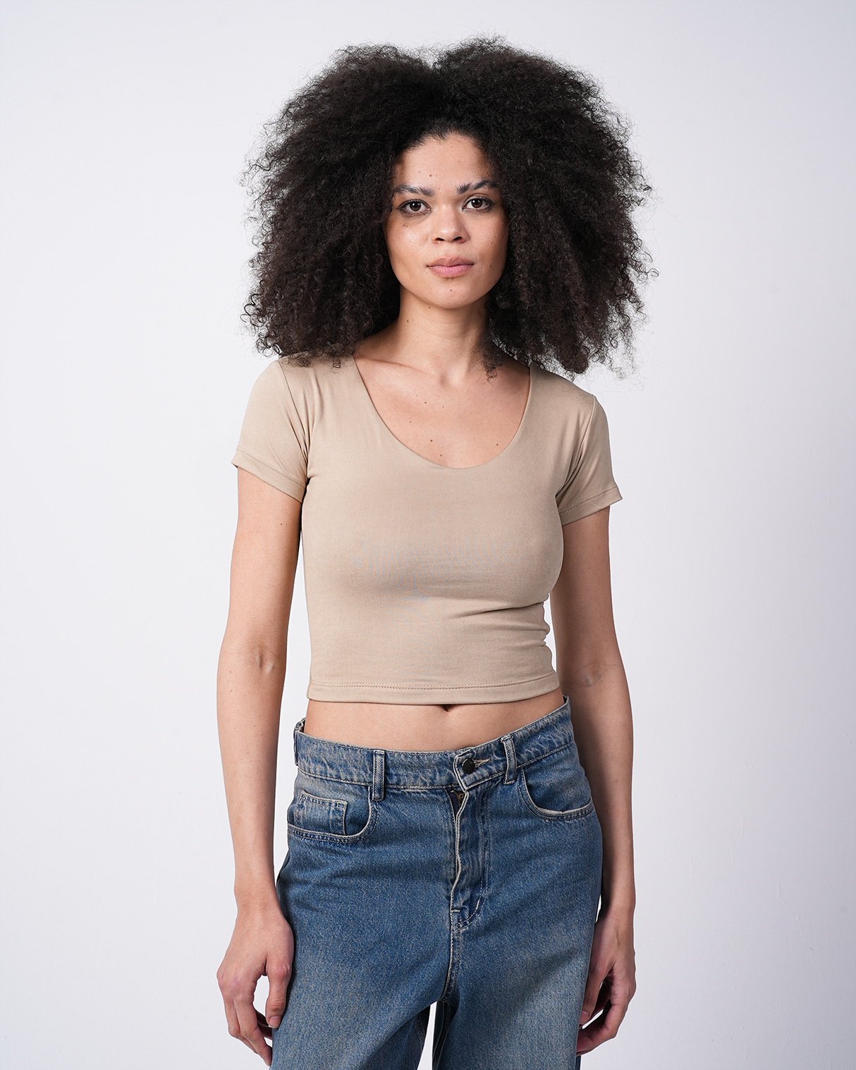 Round Short-Sleeve Top