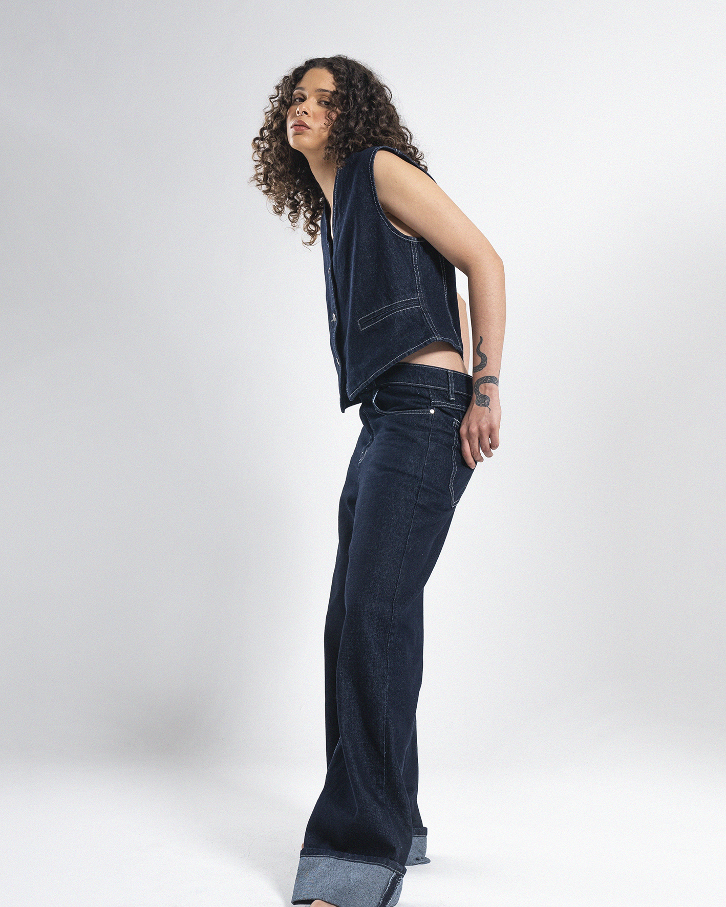 Navy Blue Vest and pants set
