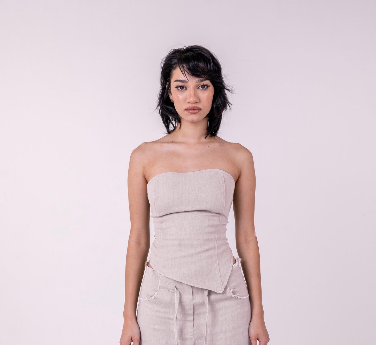 Linen Corset Top