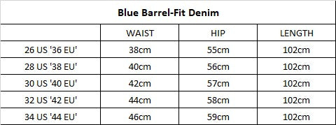 Blue Barrel-Fit Denim Pants