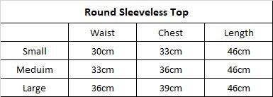 Round Sleeveless Top