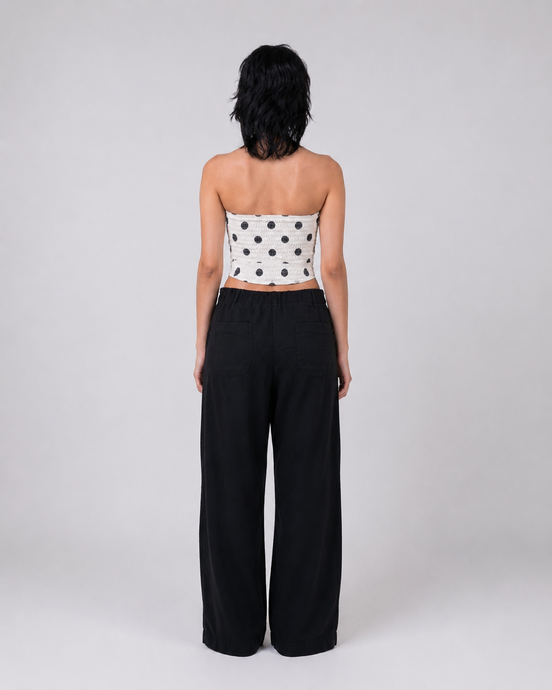 Polka Dots Corset Linen Top