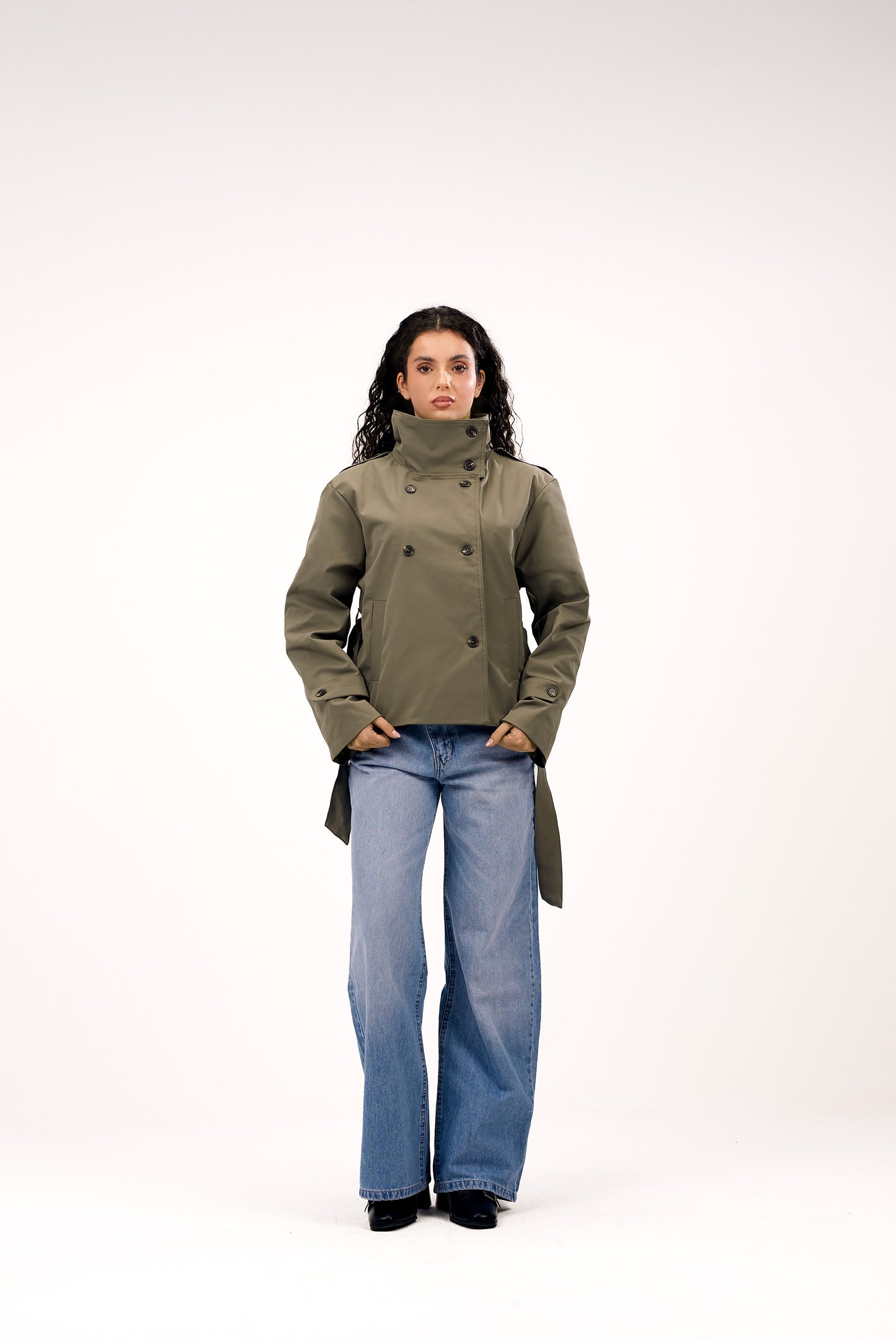 Olive Trench Jacket