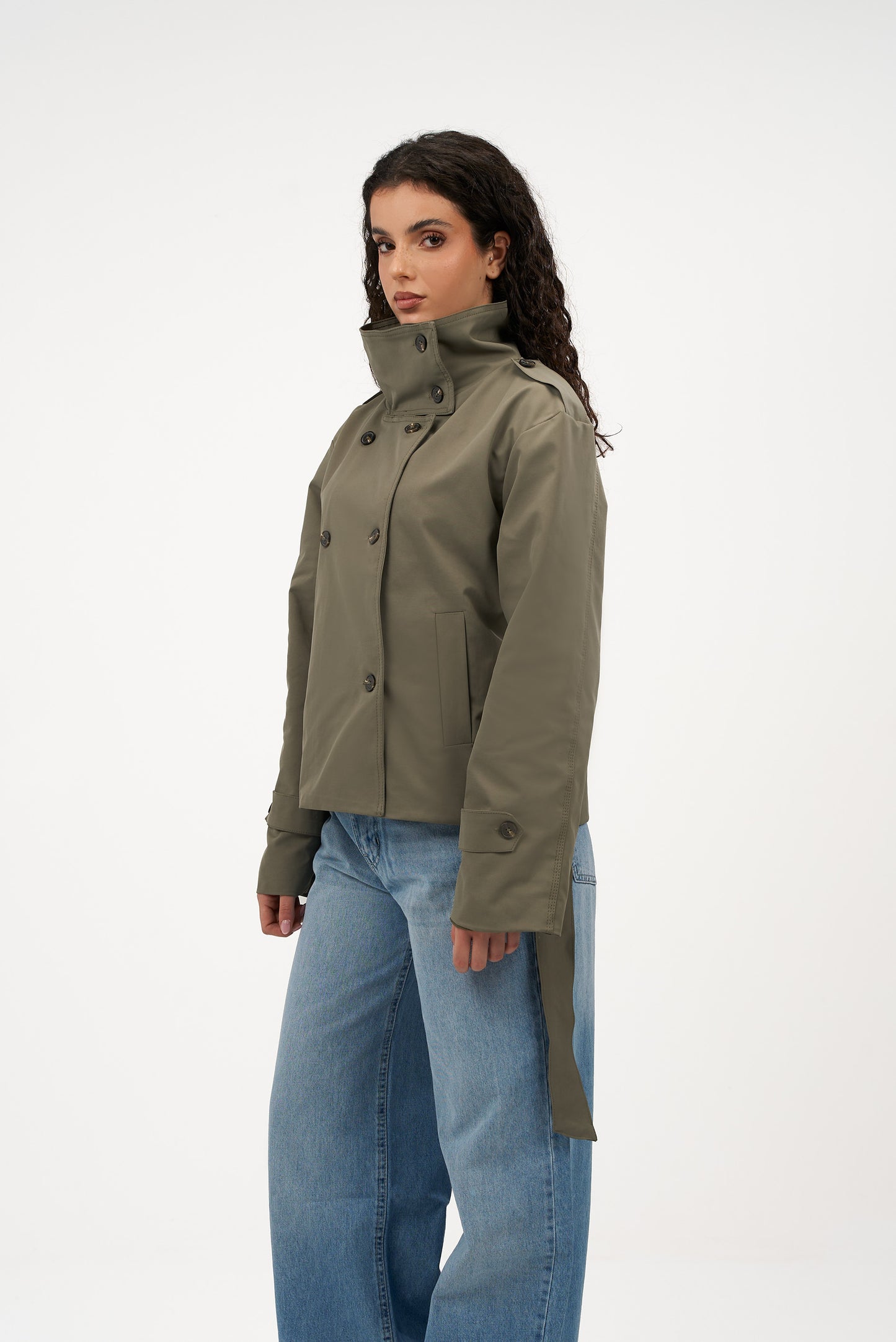 Olive Trench Jacket