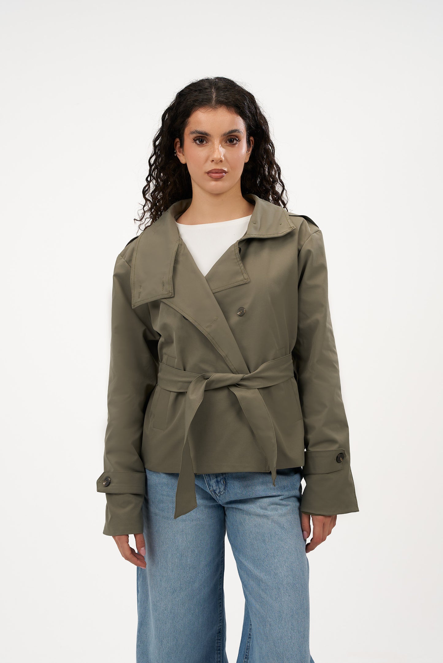 Olive Trench Jacket