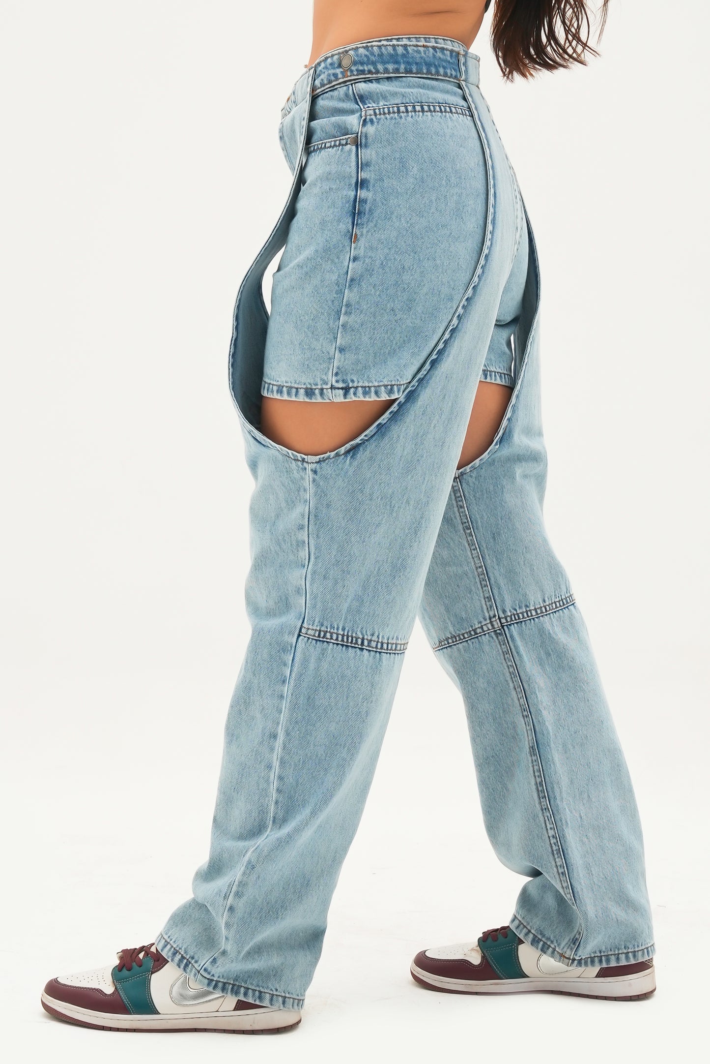 2in1 Detachable Straight Denim