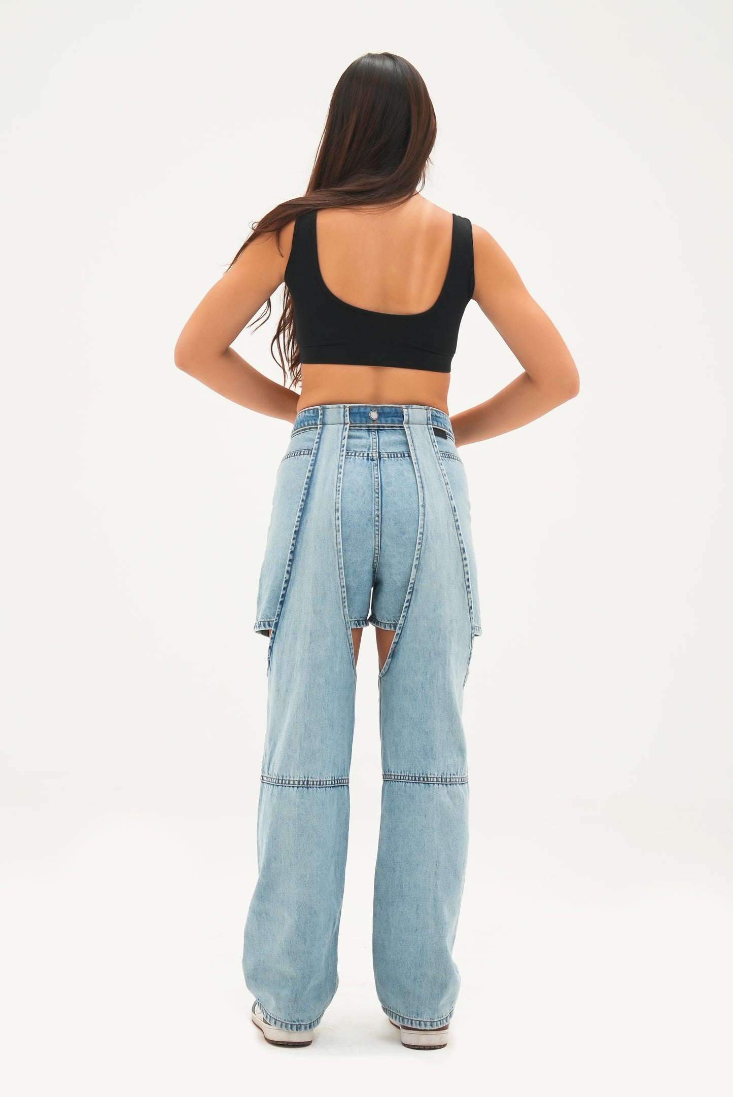 2in1 Detachable Straight Denim