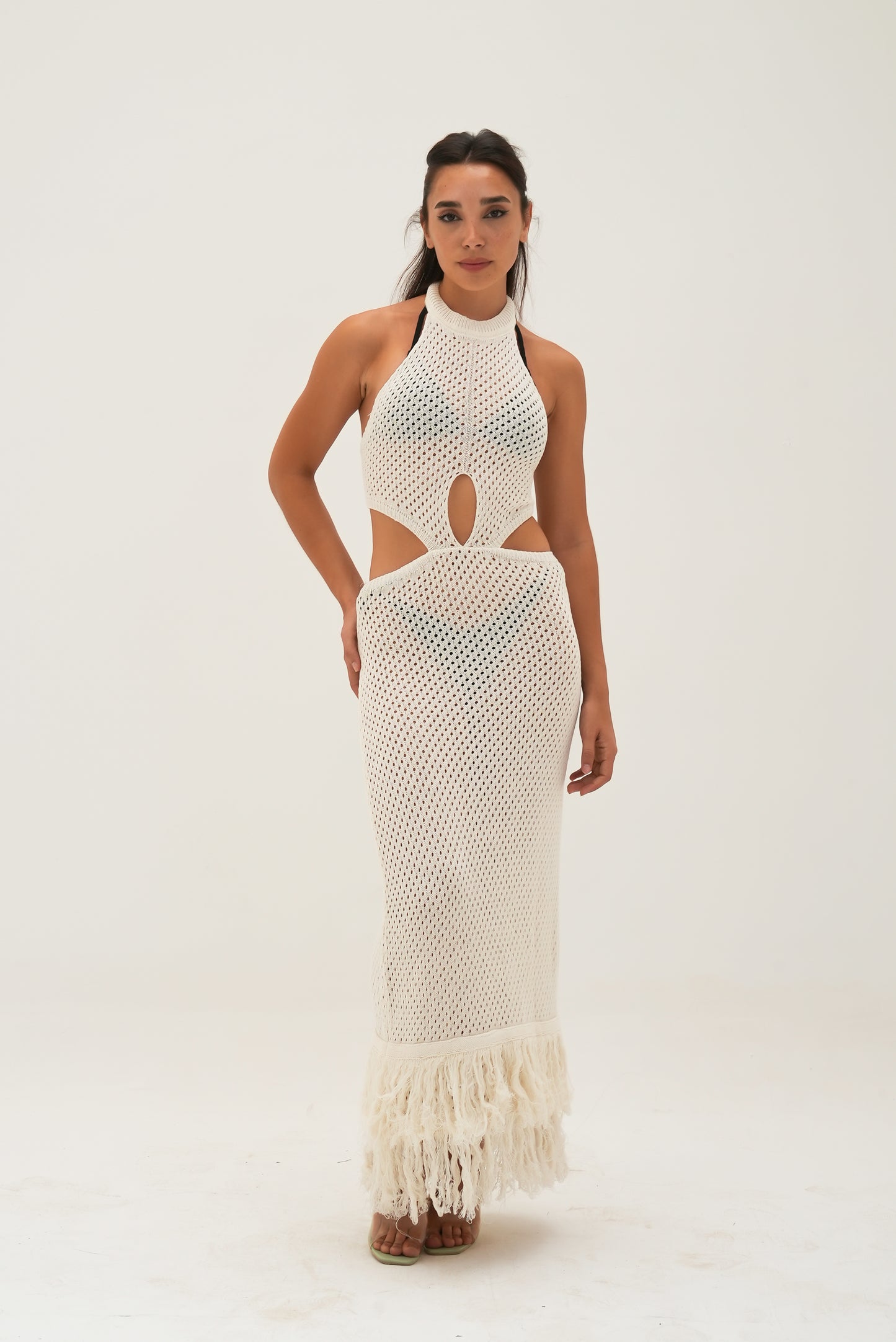 Backless Knitted Beach Dress