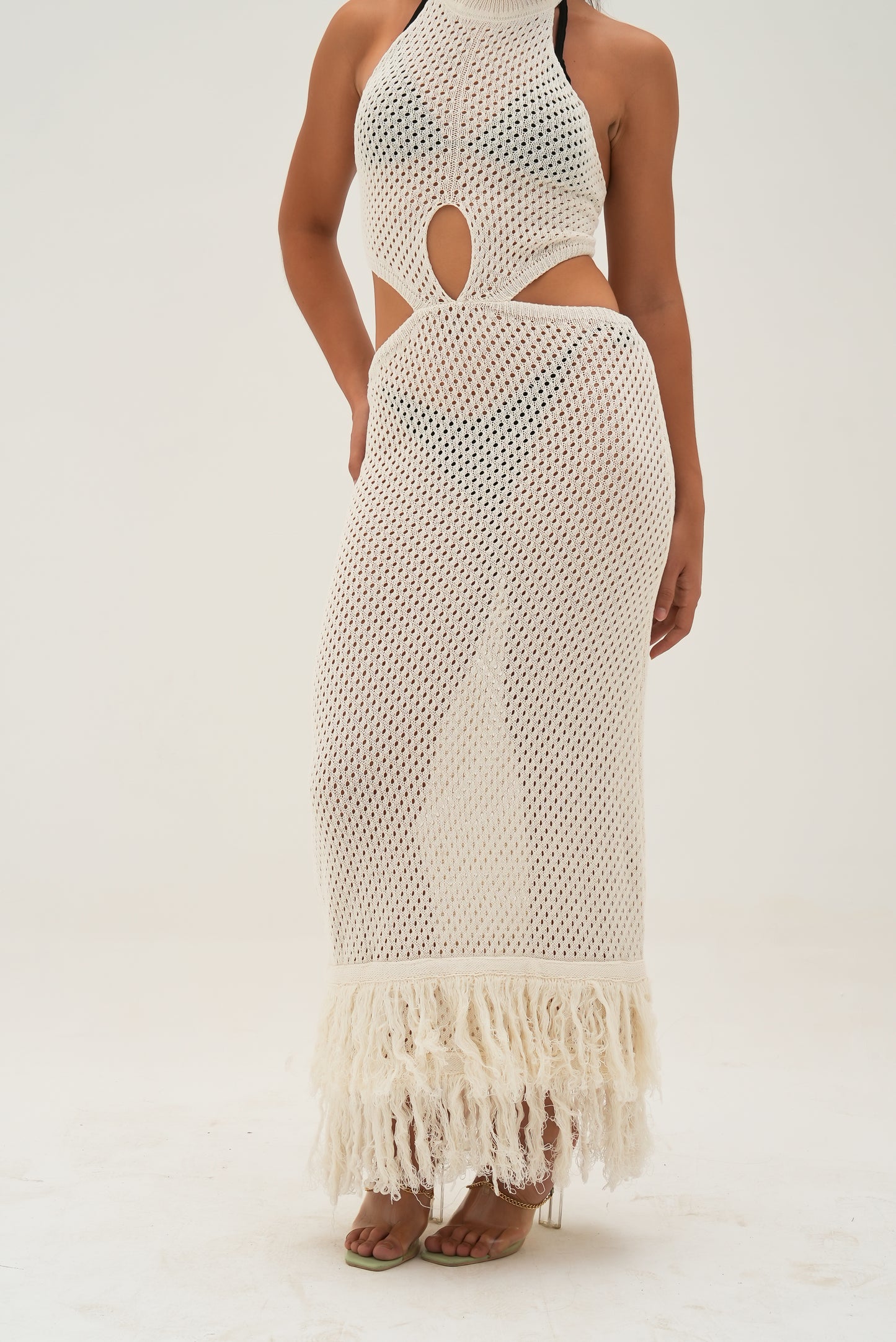 Backless Knitted Beach Dress