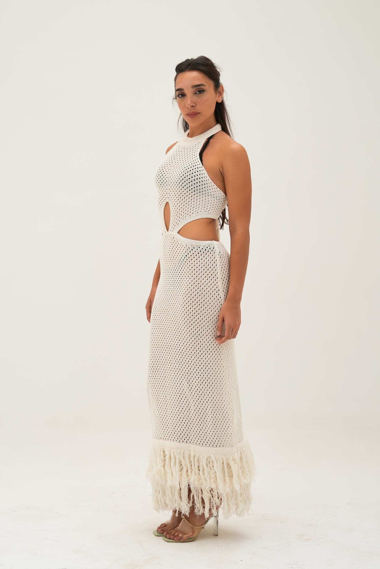 Backless Knitted Beach Dress