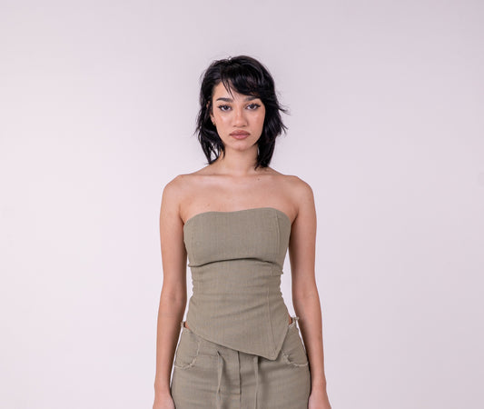 Linen Corset Top