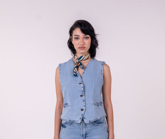Light Blue Denim Vest