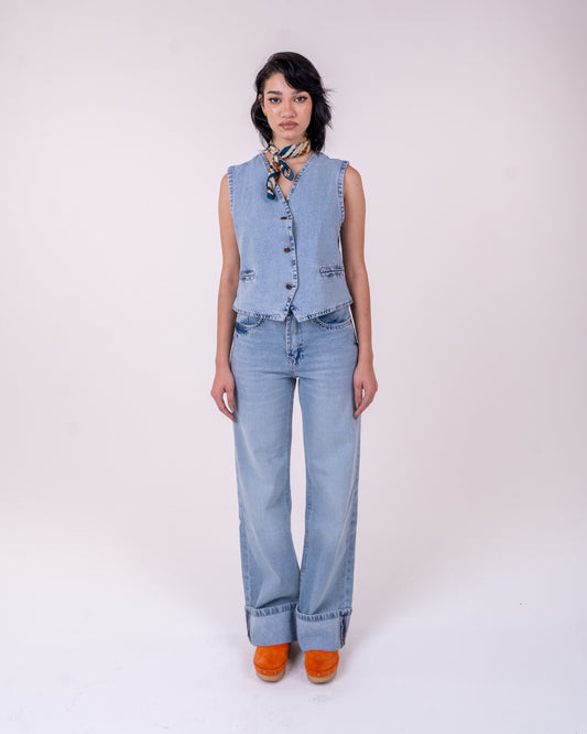 Light Blue Vest and pants set
