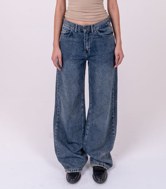 Tinted Blue Oversized Denim pants