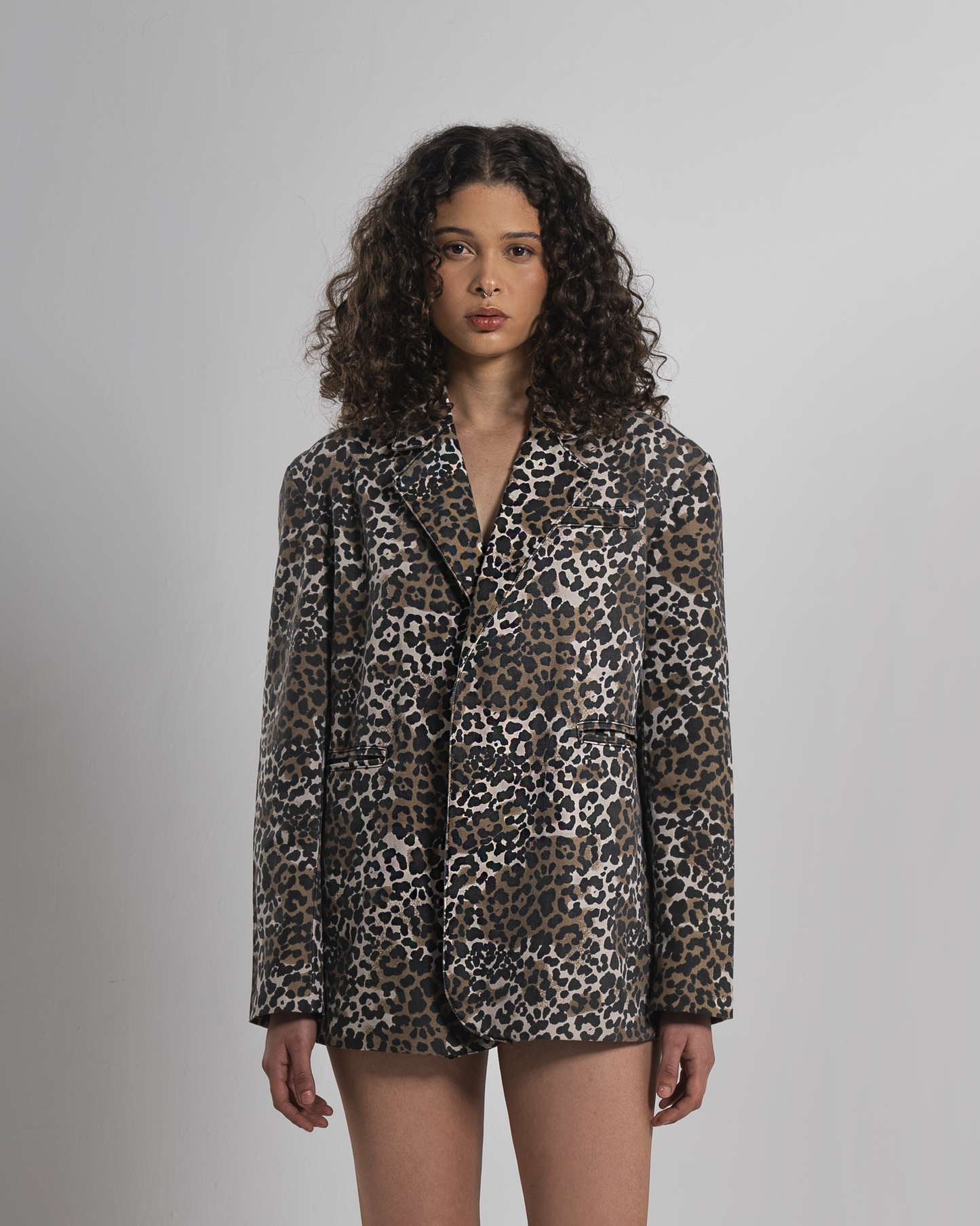 Vintage Leopard Oversized Blazer