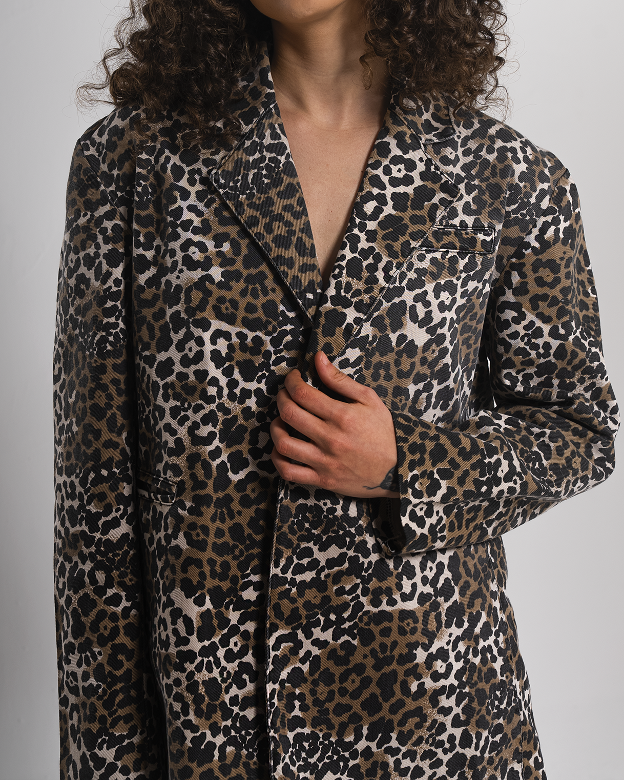 Vintage Leopard Oversized Blazer