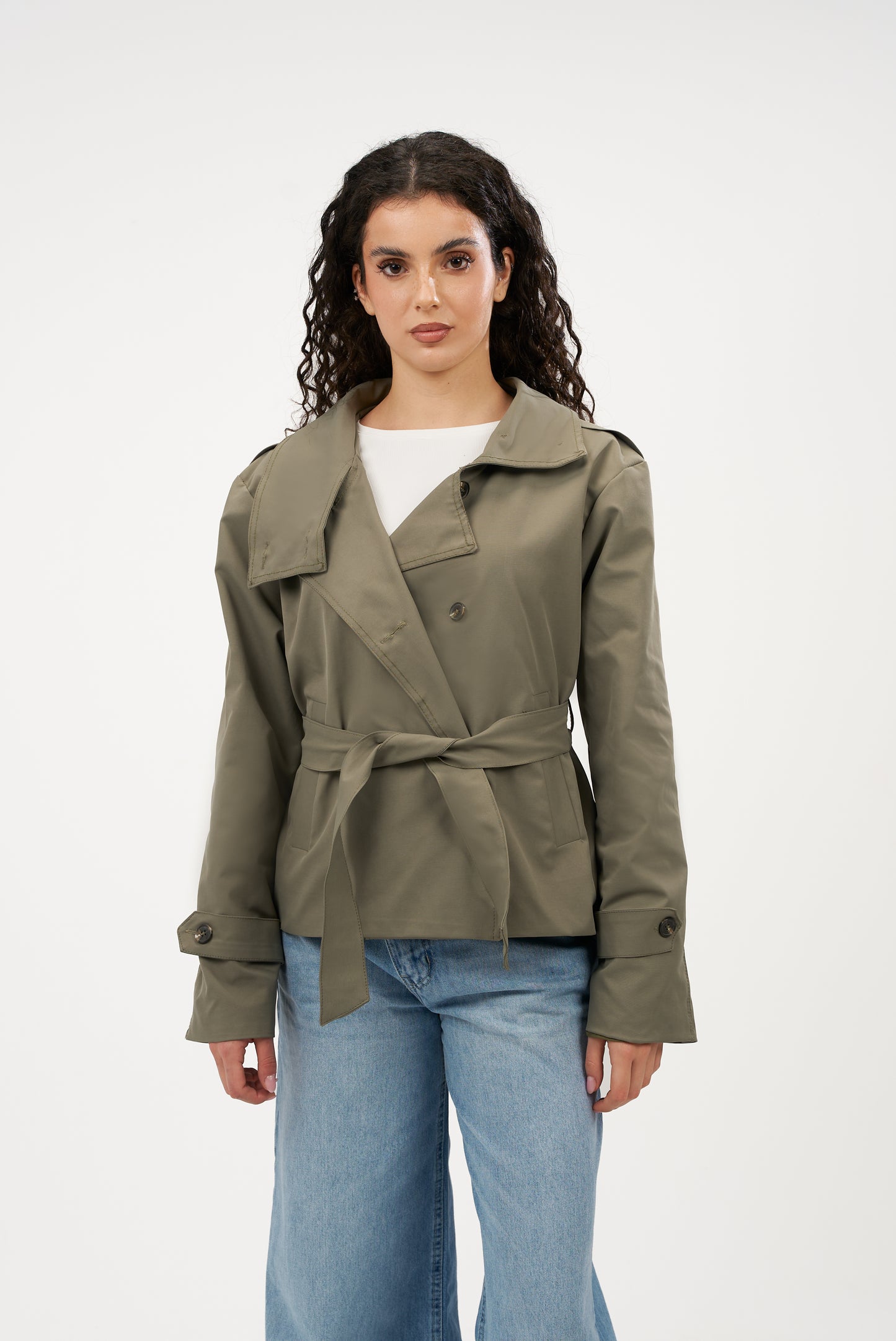 Olive Trench Jacket
